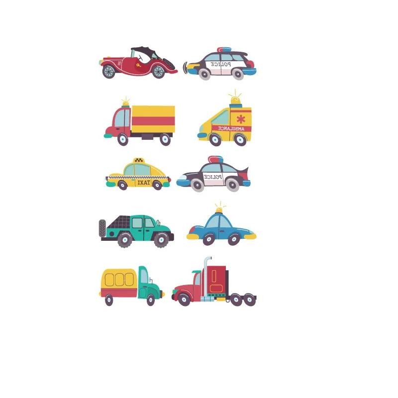 5 шт. наклейки с мультяшными автомобилями для строительства тематическая вечеринка на день рождения DIY тату наклейки детские игрушки вечерние принадлежности для мальчиков - Цвет: 11