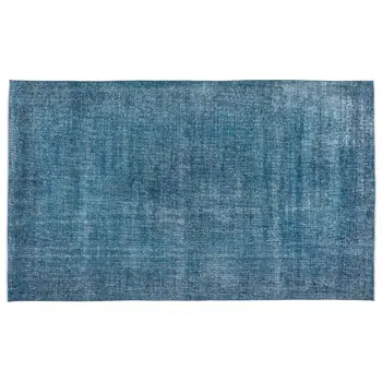 

Handmade Turquoise Vintage Overdyed Turkish Area Rug 175x297 Cm-5'9''X9'9''