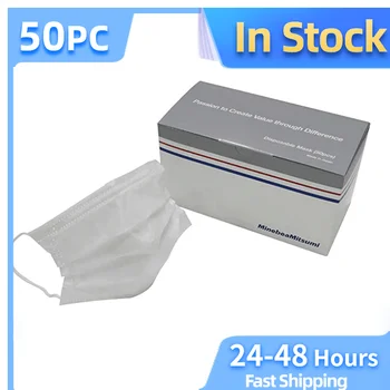 

50pcs Disposable Mask Activated Carbon Mask Unisex Protection Fabric Dusts Mouth Mask 24h Fast Shipping And Deliver Mascarillas