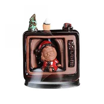 

Ceramic Backflow Incense Burner Censer Holder Incense Cone Holder Aromatherapy Furnace Aromatic Christmas Home Office Decor