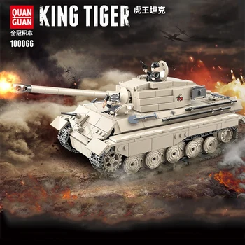 

978PCS WW2 Military Tiger king tank Building Blocks Educational Military WW2 Tank Soldier Weapon Army Bricks Toys For children