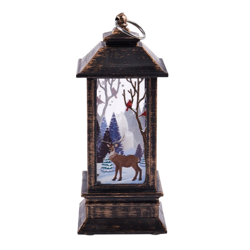 Christmas LED Glow Flame Candlestick Wind Light Decorative Ornaments