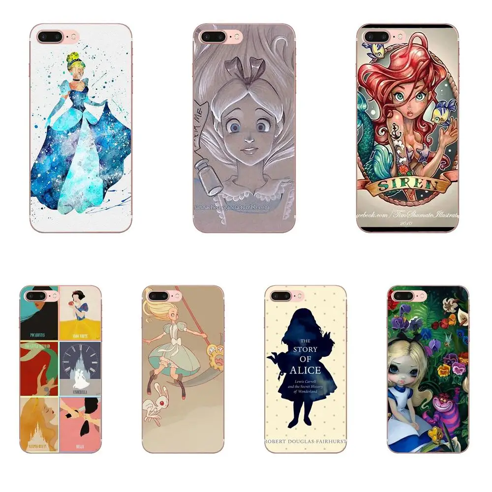 Alice In Wonderland Ariel Cinderella Diy Phone Case For Apple iPhone X XS Max XR 4 4S 5 5C 5S SE 6 6S 7 8 Plus | Мобильные телефоны