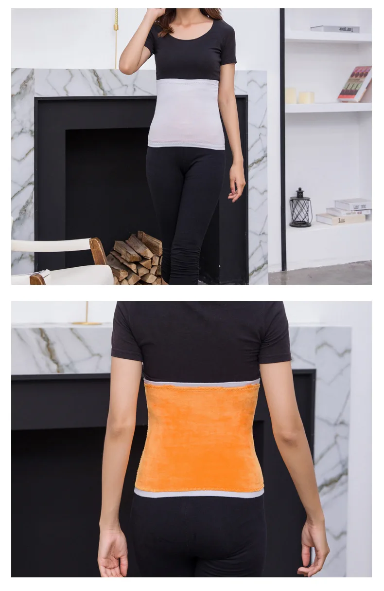 Bellyband Nuangong теплая зимняя поддержка талии er щеткой и толстой дышащей трикотажной поддержки талии теплый живот для мужчин и женщин