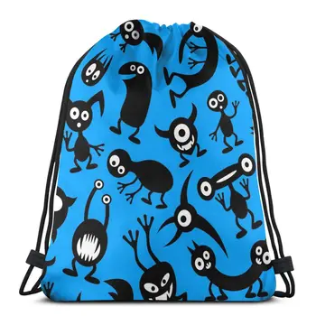 

New beam mouth backpack Drawstring Drawstring Funny Monster bag Unisex fashion bag