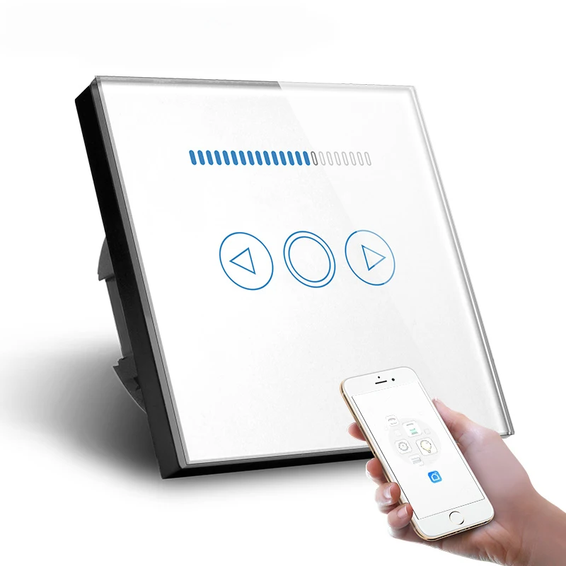 ASEER, Tuya Smart Life APP control Wi-Fi затемнитель Swith 220 В стандарт ЕС 1 банд смарт-переключатель, совместимый Alexa Google Assistant - Цвет: White Color