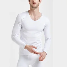 Бесшовные эластичные термо внутренняя Одежда Набор зимнее термобелье кальсоны для зимы размера плюс