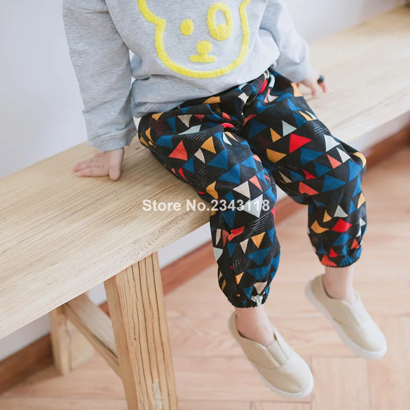 

Autumn 2019 Korean Style Baby Boys Girls Woven Triangle Corduroy Harem Pants Kids Loose Casual Trousers Children Bottoms