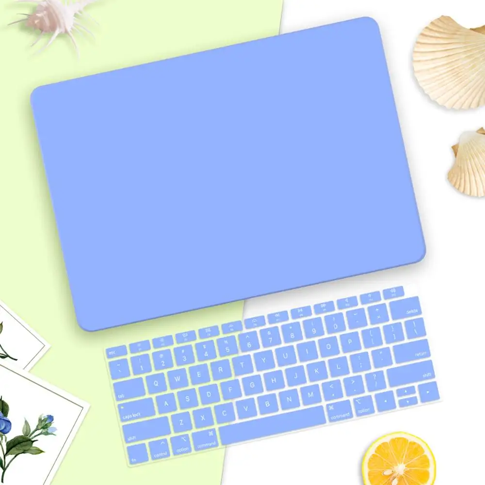 Цветной чехол для Macbook Air 13 Touch ID A1932 retina Pro 13 1" Touch bar A2159 A1989 A1990 A1708+ чехол для клавиатуры - Цвет: Blue