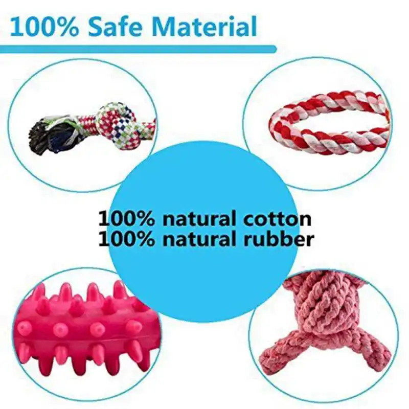 Неразъемные игрушки для собак, для агрессивных жевателей,, безопасные, лучшие, маленькие, средние, для собак, 10 упаковок, включают в себя веревочный мяч, подарки для собак на день рождения
