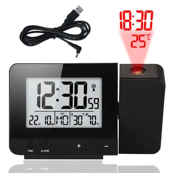 

Digital Projection Alarm Clock Digital Date Snooze Function Backlight Projector Desk Table Led Clock With Time Projection