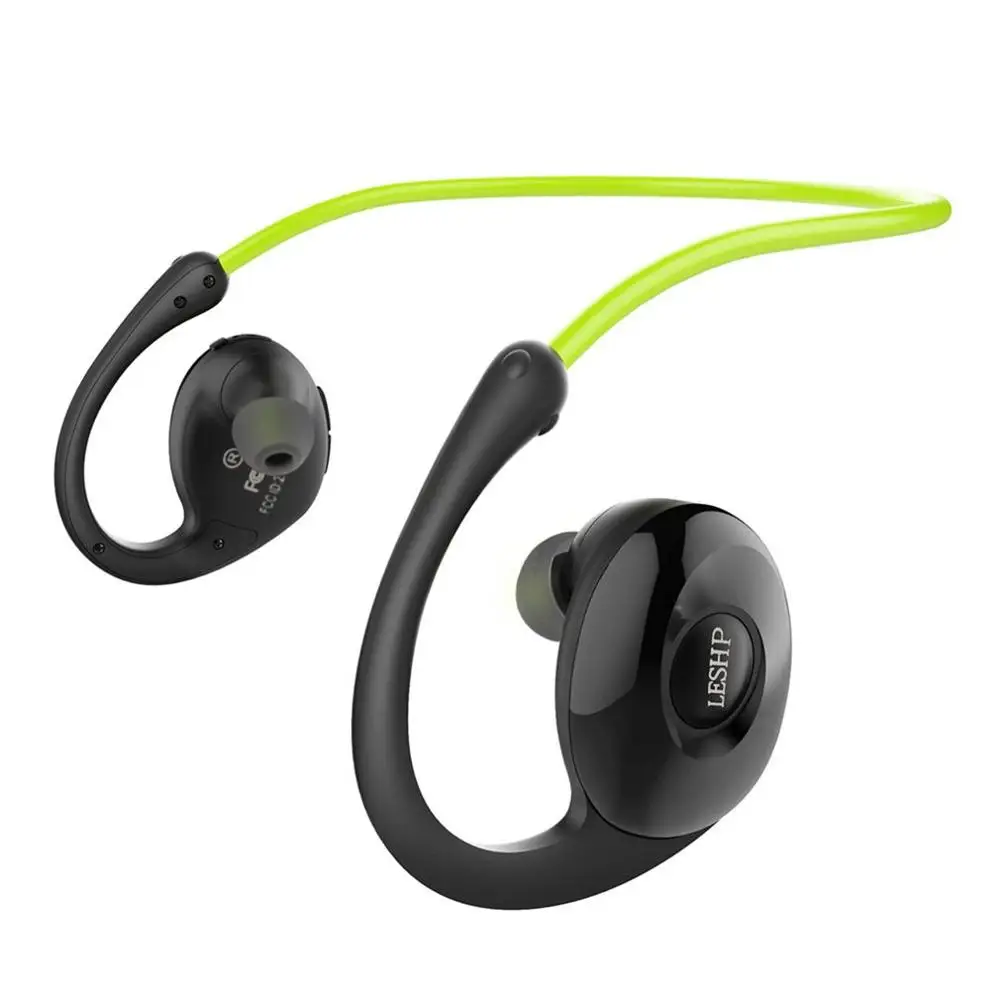 Зеленый LESHP Snail In-Ear Sport Bluetooth наушники портативная гарнитура шагомер микрофон Функция для профессионального бега - Цвет: Зеленый