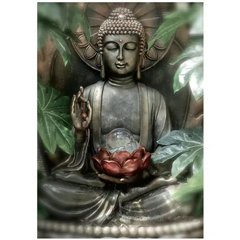 

Full Diamond 5D Religious Diamond Painting Buddha Statue DIY Diamond Embroidery Kit Landscape Mosaic Home Decoration