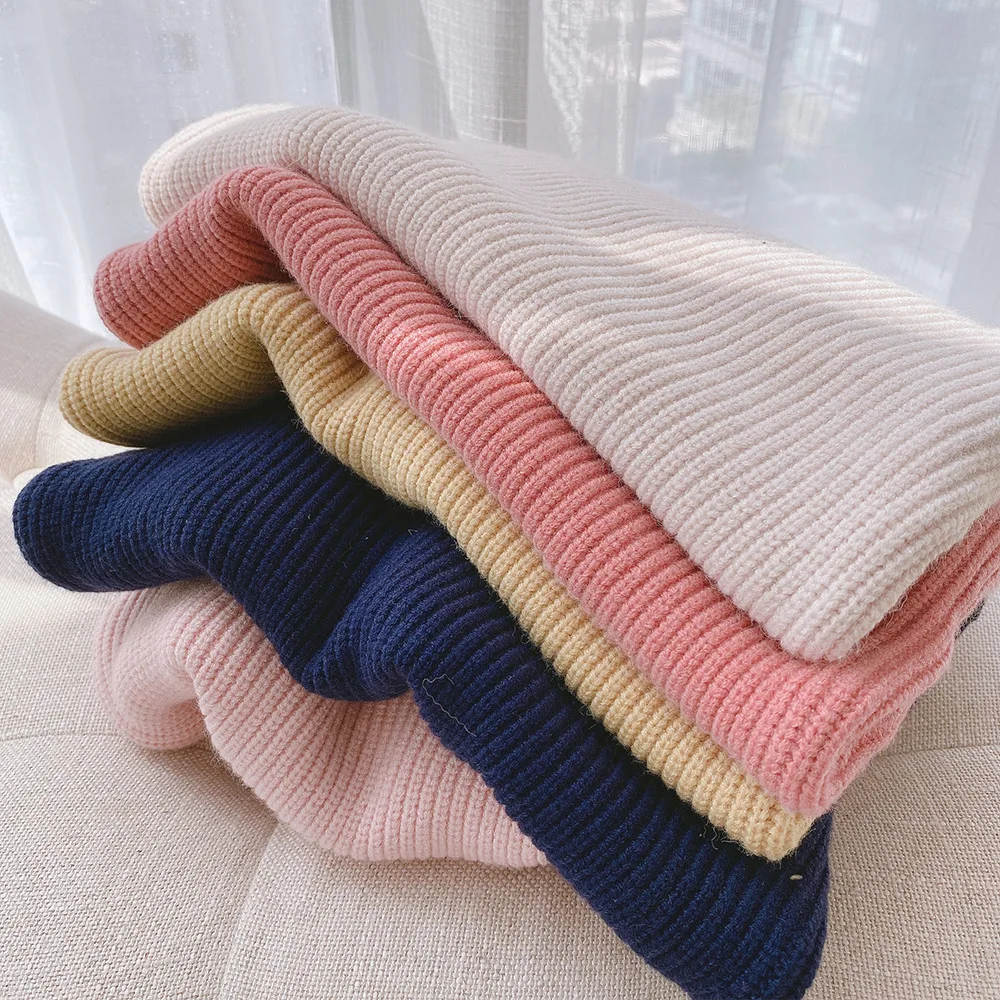 1-6Yrs Chidlren Girls Knitted Sweater Tops Soft Low Neck Tops Warm Autumn Girls Candy Colors Sweater Winter Clothing Outfits