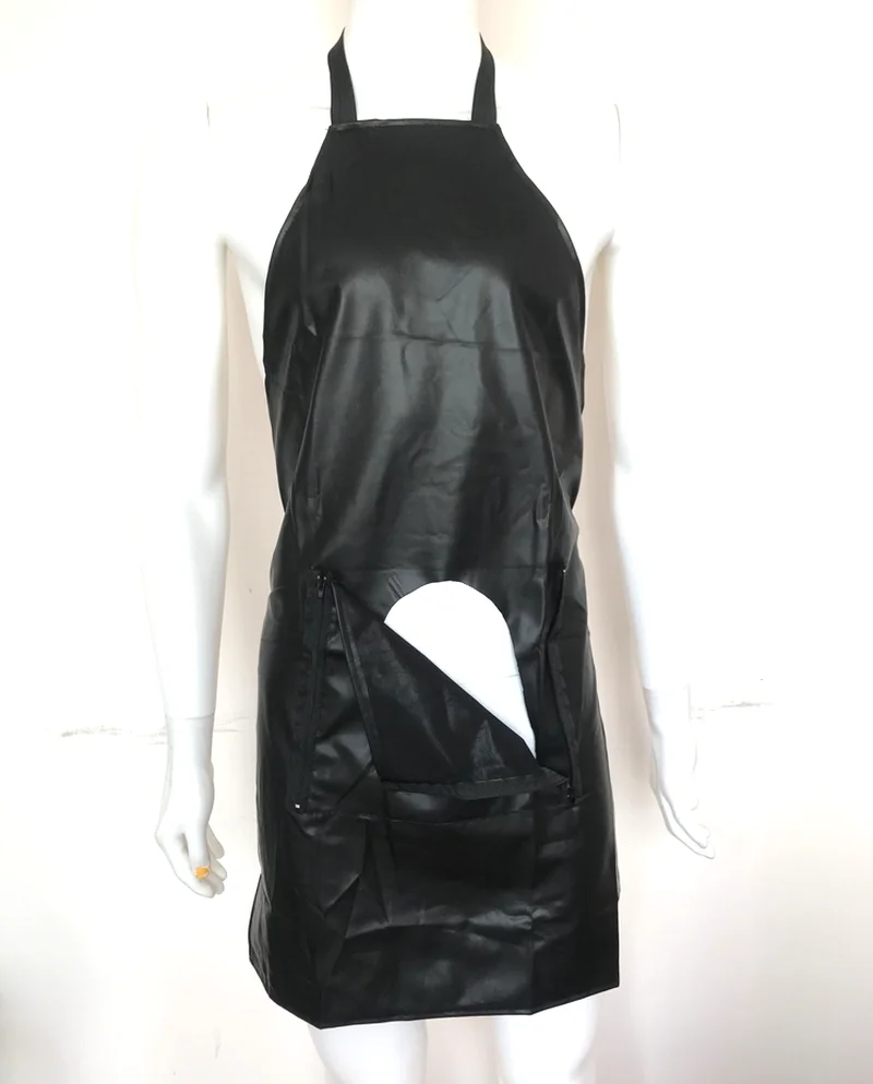 Mens Sexy Lingerie leather Apron front Open Crotch Crotchless Uniform hollow out Maid manservant Cosplay Night Club Sexy Costume