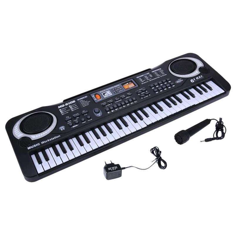 

ABGZ-MQ 61 Keys Digital Music Electronic Keyboard Key Board Electric Piano Children Gift Eu Plug