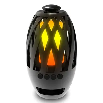 

USB LED Flame Lights Bluetooth Speaker Outdoor Portable Led Flame Atmosphere Lamp Stereo Speaker Outdoor Camping Woofer