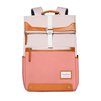 Victoriatourist рюкзак, женский модный рюкзак, многослойный, универсальный, для путешествий, отдыха, работы, школы, 15,6 дюймов, для ноутбука - Цвет: Pink