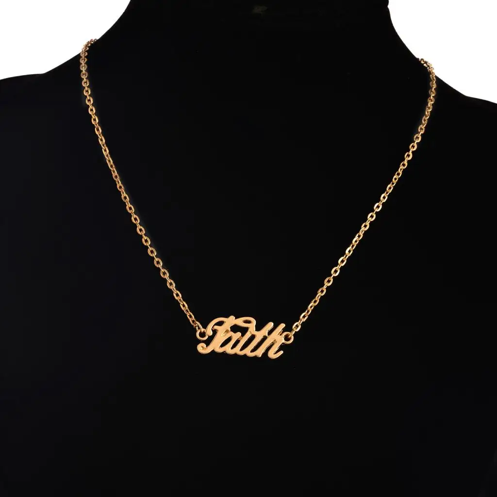 Love/Hope/Courage/Faith/Happy Pendant Jewelry Best Girls Gift Clavicle Chain