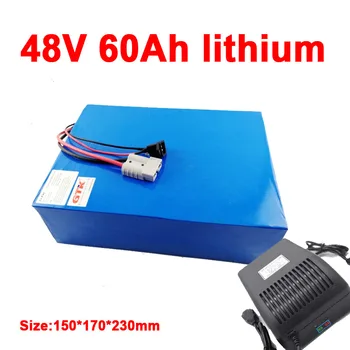 

GTK 48V 60AH lithium ion battery BMS li ion battery for 3000w AGV scooter bike Tricycle inverter golf cart boat + 10A Charger