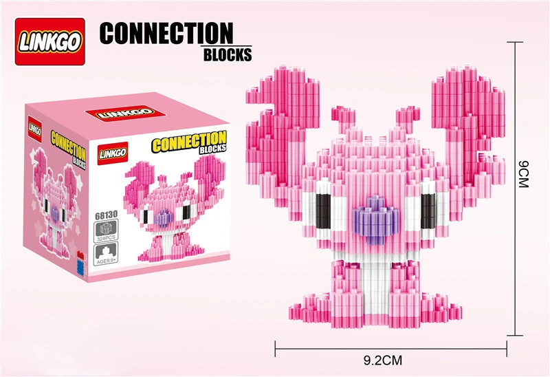 608pcs+ Magic Building Blocks Pikachu Model Connection Stitch Figures Assembling PokeMonster Mini Bricks Toys For Children 5
