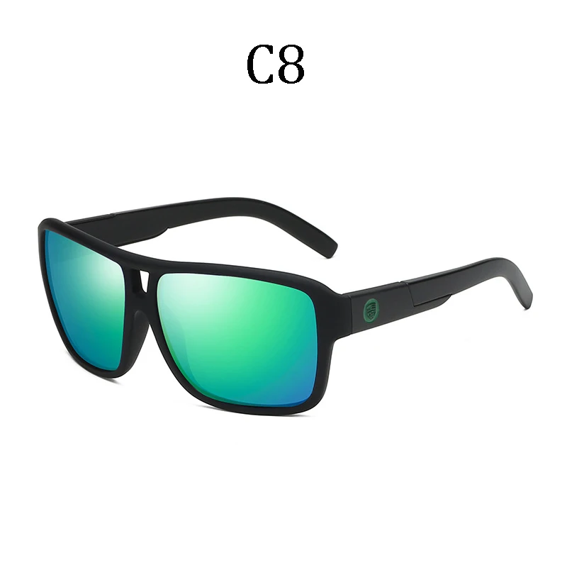 Мужские поляризационные солнцезащитные очки с драконом, большая оправа, зеркальные солнцезащитные очки для вождения, мужские и женские спортивные роскошные брендовые дизайнерские очки - Цвет линз: 008 C8