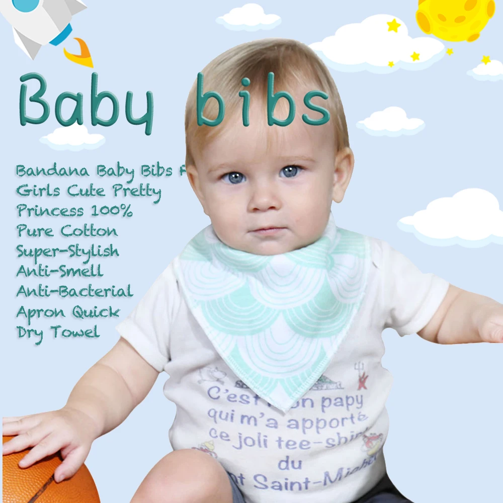 Baby Bibs 100% Cotton Newborn Baby Bandana Bibs For Teething & Feeding Unisex Bibs Sets For Girls & Boys Baby Shower Gift baby stroller toys
