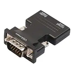 Портативный Mini Hdmi To Vga с аудио Мощность адаптер hdmi-vga 1080P цифро-аналоговые аудио и видео конвертер