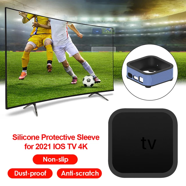 Puha Héjú Tv Távirányító Védő Tok Csúszásgátló Porálló Szilikon Set-Top Box Anti-Drop Az Apple 4K 2021-Hez - Image 4