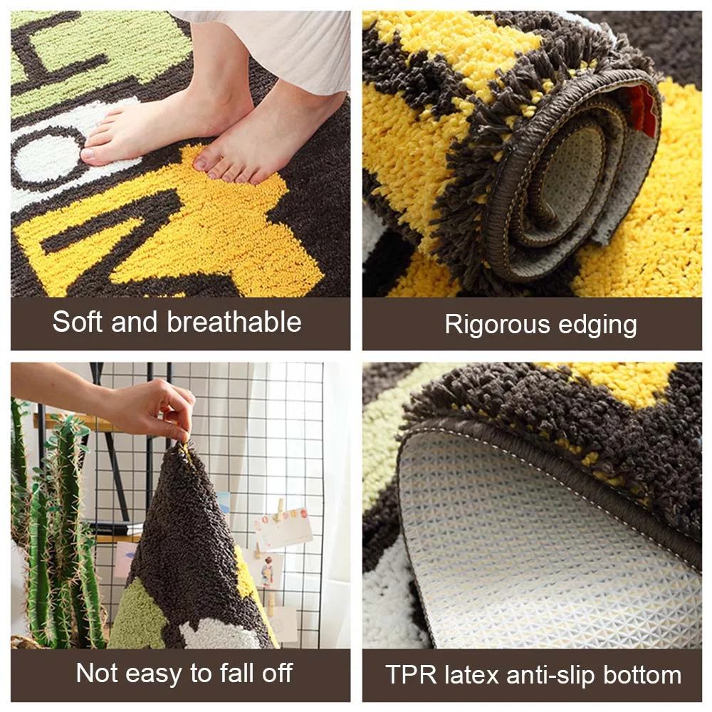 Modern Flocking Doormat Home Decoration Indoor Entrance Carpet Rugs Machine Wash Kitchen Bathroom Floormat Absorbent Foot Mats | Дом и сад