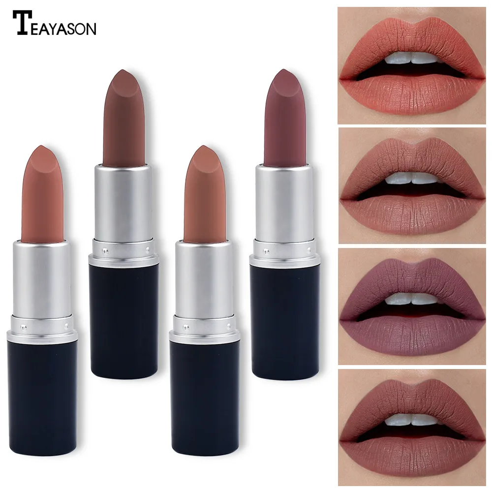 

TEAYASON makeup Lipstick Matte Waterproof Velvet Lip Stick 10 Colors Sexy Red Brown Pigments Makeup Matte Lipsticks Beauty Lips