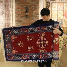 YILONG 2,5 'x6' китайский красный ручной завязанный ковер для коридора, лестницы, дорожка, шерстяной ковер(TJ021S2.5x6