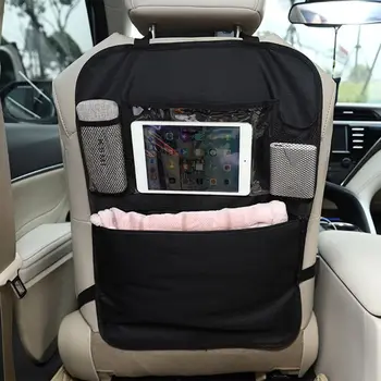 

Car Back Seat Organizer Front Seat Storage Kids Pocket Bag Auto Travel Kick Mat