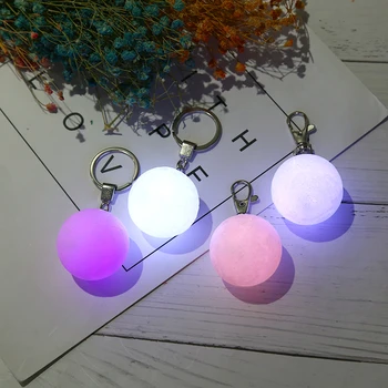 

Portable 3D LED Moon Light Printing Keychain Night Lamp Backpack Decor Creative Gifts Bag Backpack Decor Night Light