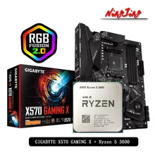 AMD Ryzen 5 3600 R5 3600 CPU + Gigabyte X570 GAMING X płyta główna garnitur gniazdo AM4 wszystkie nowe, ale bez chłodnicy