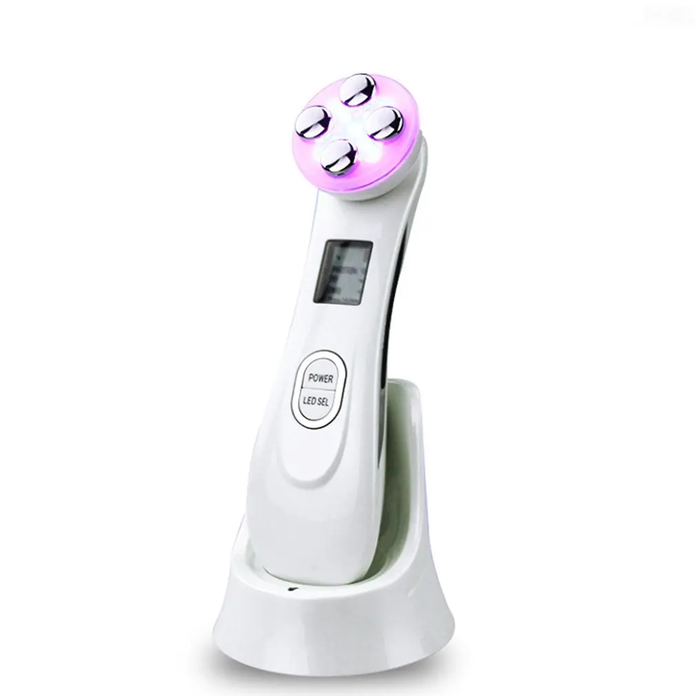 New Facial Mesotherapy Electroporation LED Radio Frequency Skin Care For Face Lift Tighten Wrinkle Removal Facial Massager