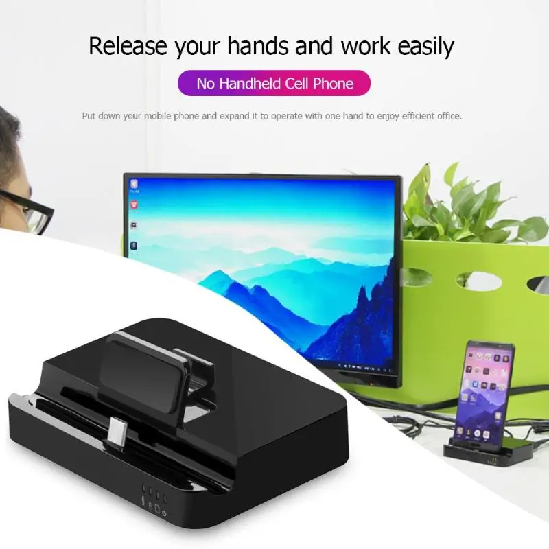 

Portable 6 in 1 4K Type-C HDMI 2 USB3.0 Memory Card TF USB-C HUB Excellent ABS Plastics for Samsung HUAWEI Mate10/P20 Black