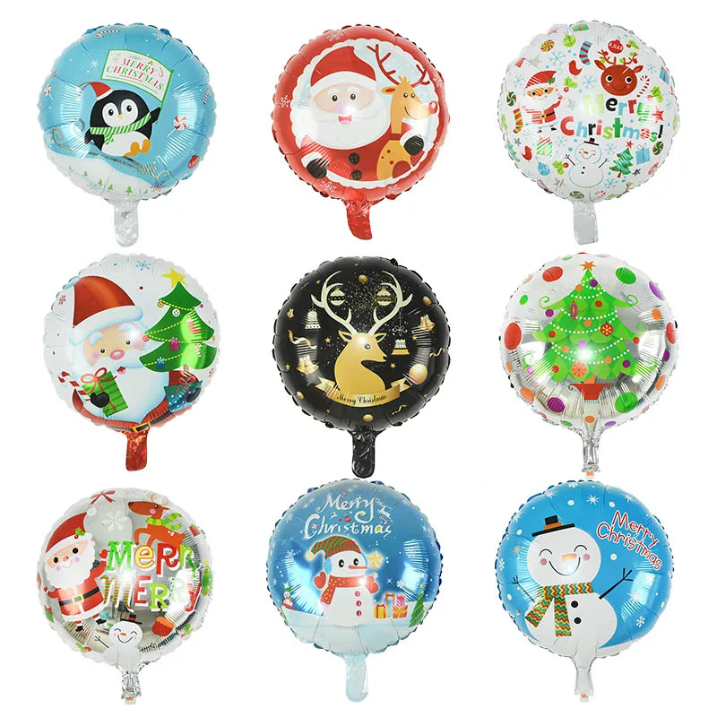 

1/3/5/10pc 18inch Merry Christmas Helium Foil Balloon Santa Claus Elk Snowman Xmas Tree Penguin Air Balloon For Xmas Party Decor