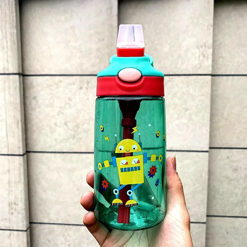 Новая детская бутылка для воды с трубочкой без БФА пластиковые бутылки