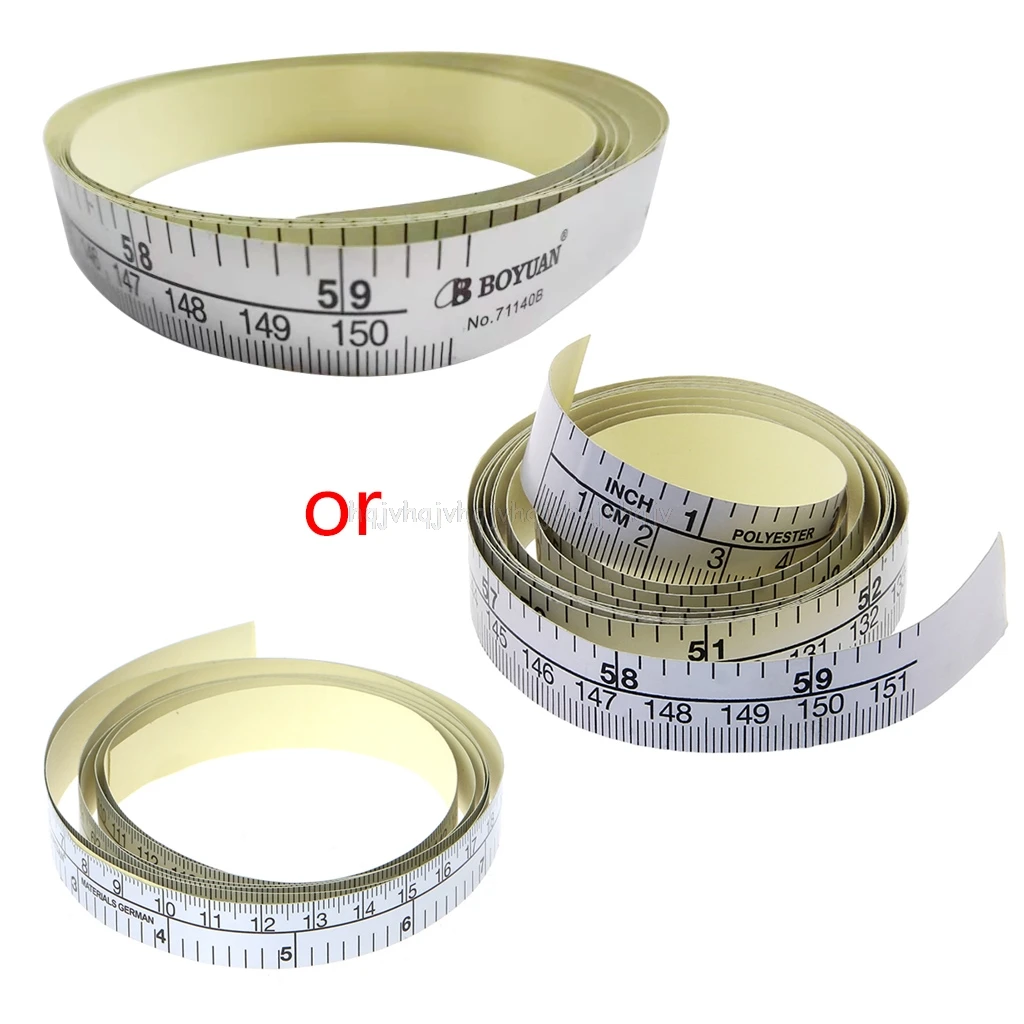 

151cm Self Adhesive Metric Measure Tape Vinyl Ruler For Sewing Machine Sticker Tape Measures Q01 Dropship