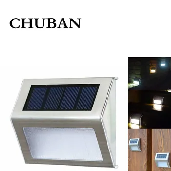 

CHUBAN Solar Lights Garden Outdoor Stainless Steel LED Solar Landscape Lights 3Pcs Outdoor Waterproof Wall Light Dropshipping