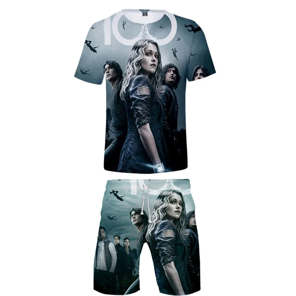 

Футболка с коротким рукавом и пляжные шорты с 3D принтом