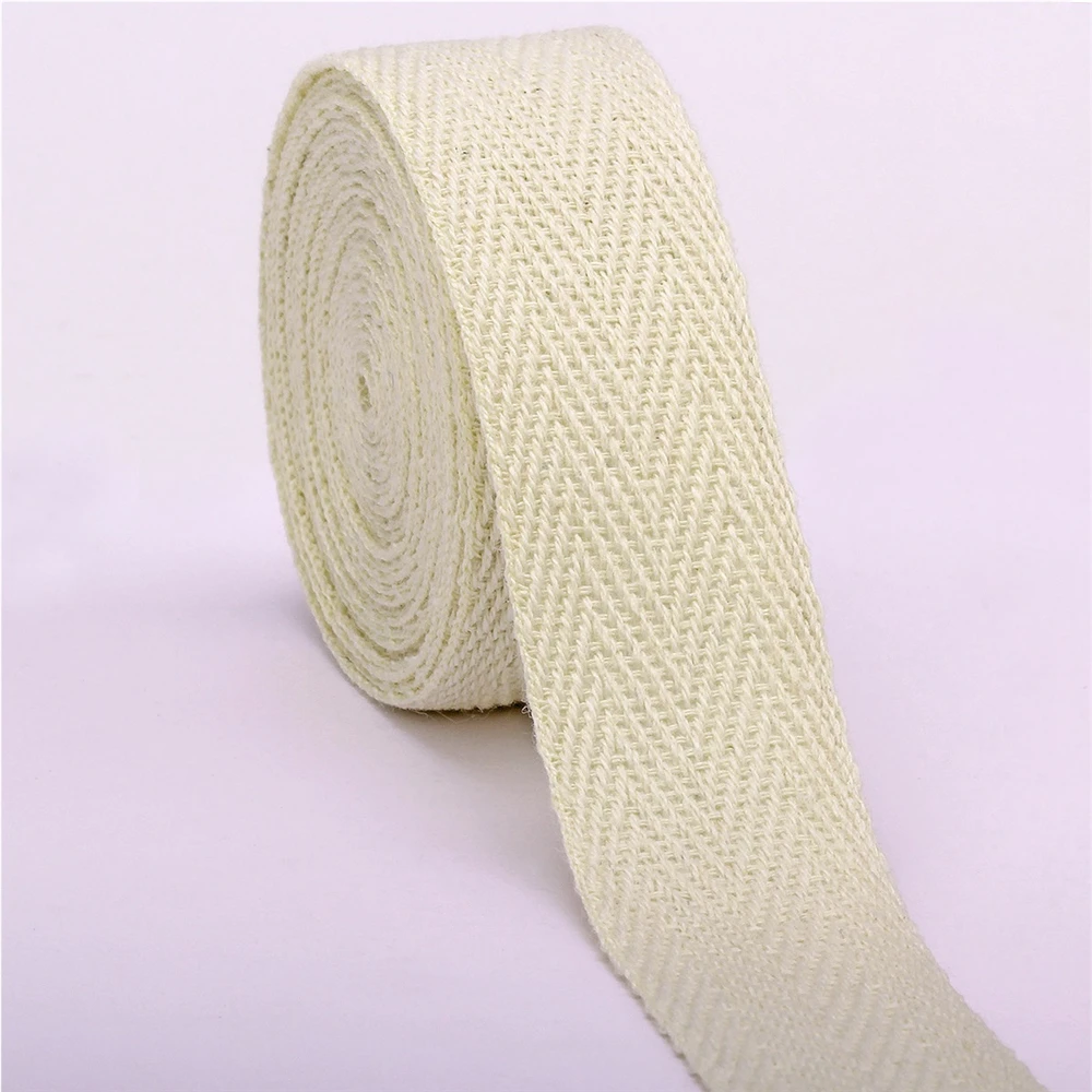 50 야드/롤 베이지 코튼 웨빙 헤링본 능 직물 테이프 10mm/15mm/20mm/25mm/30mm/40mm/50mm/60mm 가방 의류 홈 섬유