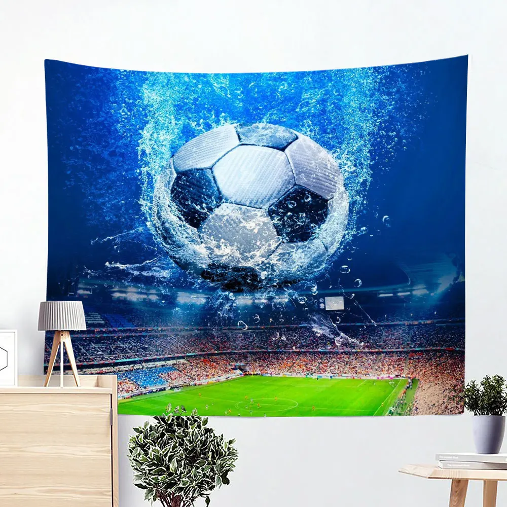 Football Tapestry Color Football Flame Football Tapestry Wall Decor