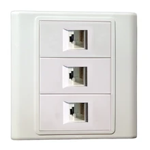 Модули: 3 RJ45, информация настенное крепление лицевой панели Jack port Cat5 Cat5e Cat6 Ethernet Keystone