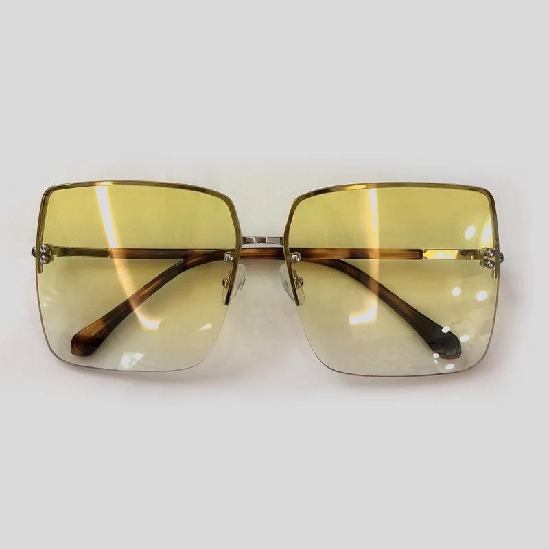 No3 Sunglasses Винтажные большие квадратные женские солнцезащитные очки, роскошные брендовые Модные солнцезащитные очки больших размеров, женские солнцезащитные очки UV400 - Цвет линз: No3 Sunglasses