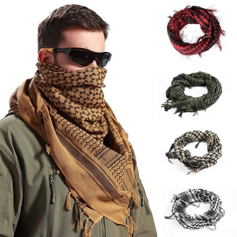 Military Tactical Desert Scarf Outdoor Hiking Scarves Army Shemagh Arab Scarf Neck Cover Head Wrap Windproof  Unisex Hunting