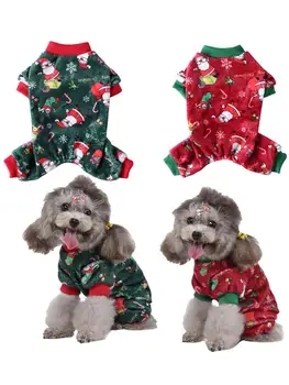

Christmas Pet Clothes Dog Pajamas Jumpsuit Coats Christmas Dog Cat Costume Christmas Gift Puppy Clothing T-Shirt Shirt