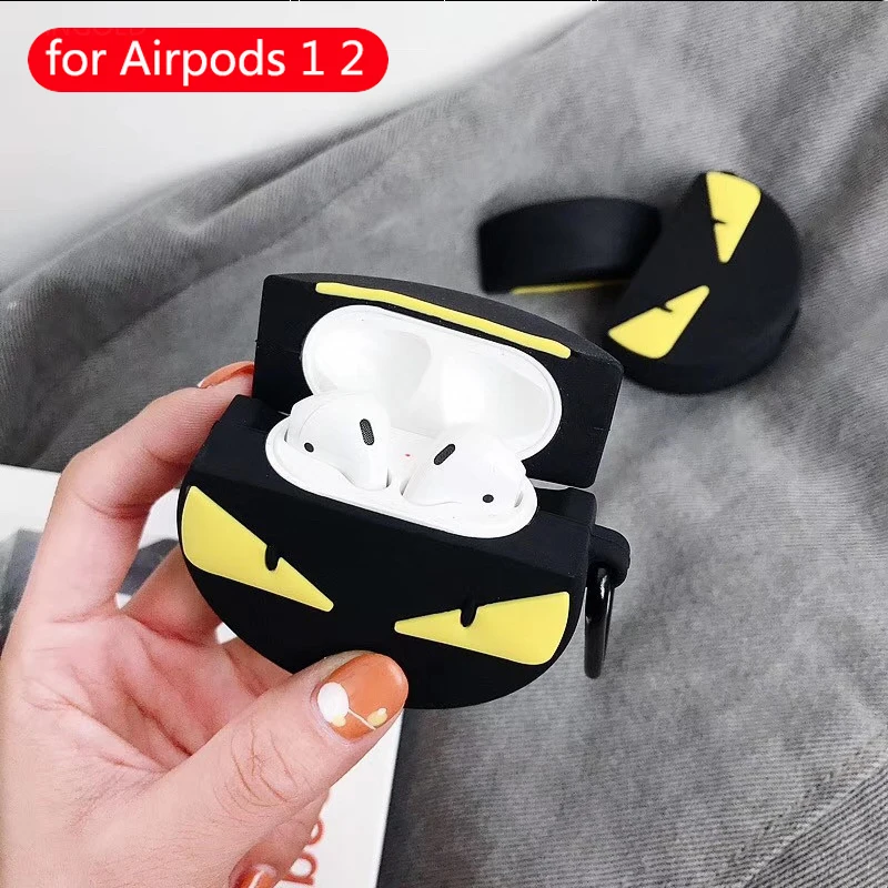 Wireless Bluetooth Earphone Cartoon Cute case For Apple Airpods 2 Headset soft Silicone Protective Cover For Airpods accessories