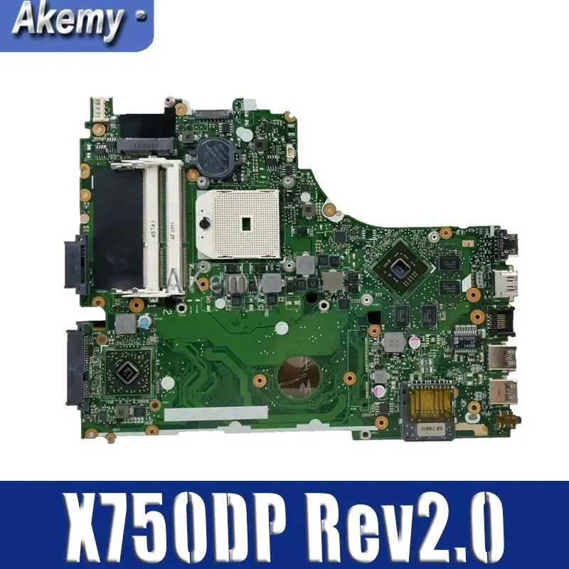 X550DP LVDS ДЛЯ For Asus X750DP K550D X550D материнская плата для ноутбука Rev2.0 100% протестированная